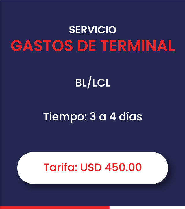 GASTOS DE TERMINAL